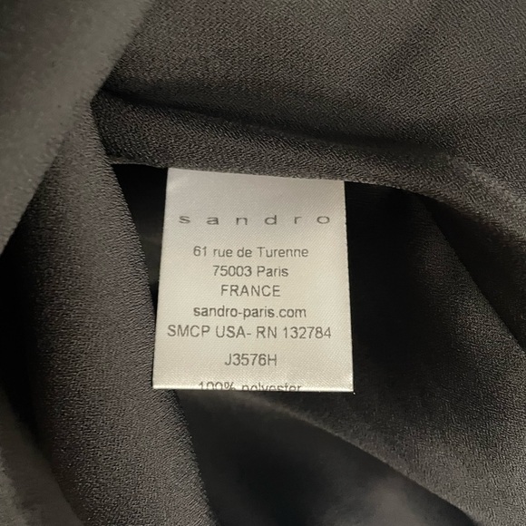 Sandro Black Ruffle Knee Length Pencil Skirt S / 2 - Picture 6 of 7